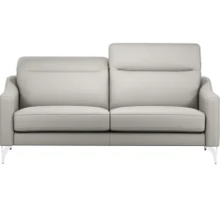 Canapés Droits|Canapés Fixes>Camif Canapé cuir têtières relevables Ben - - Grand 3 places Blanc