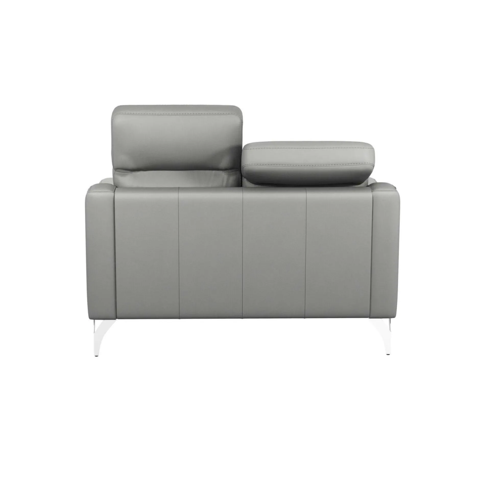 Canapés Droits|Canapés Fixes>Camif Canapé cuir têtières relevables Ben - - 2 places Platine