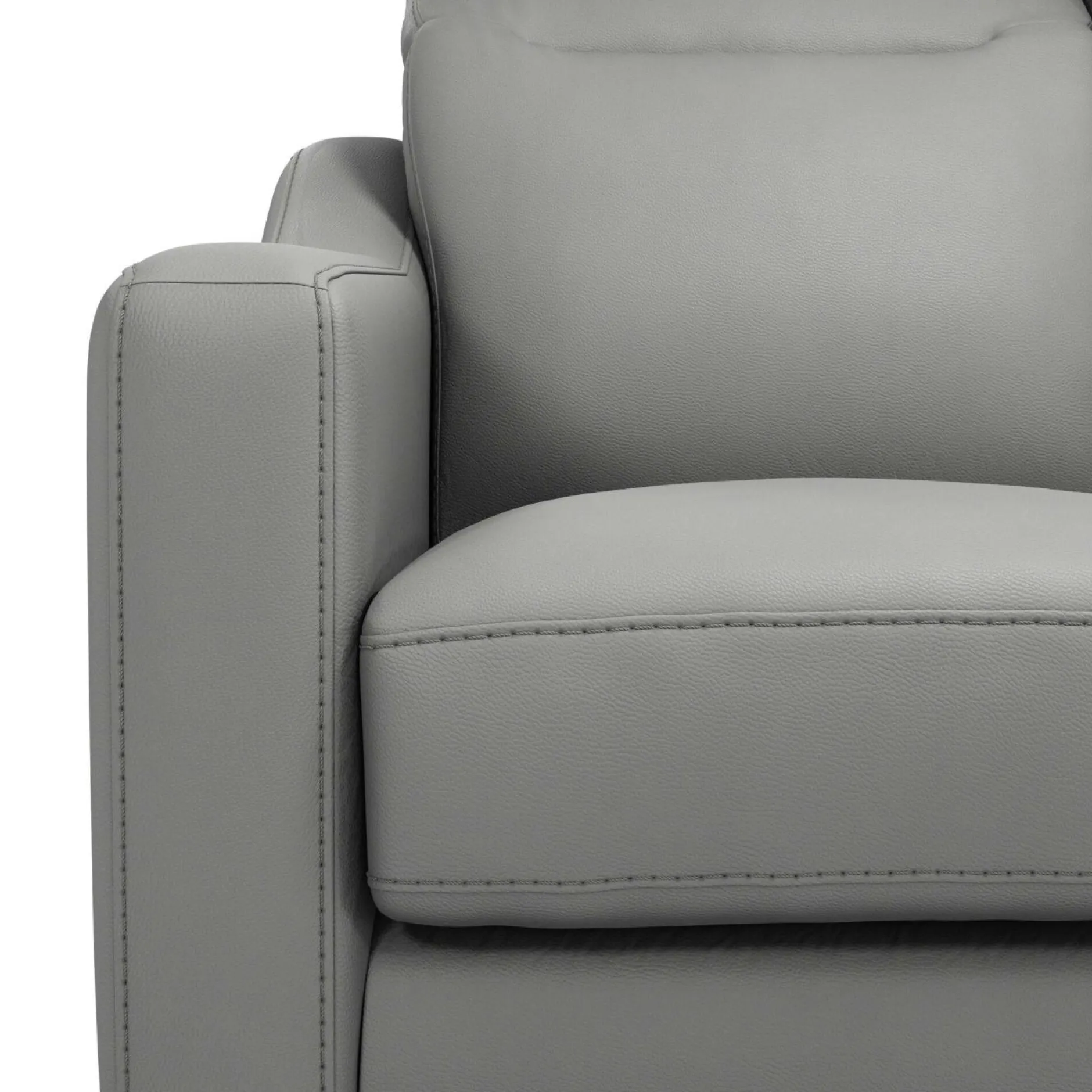 Canapés Droits|Canapés Fixes>Camif Canapé cuir têtières relevables Ben - - 2 places Platine