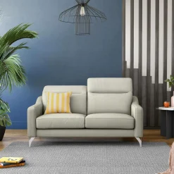 Canapés Droits|Canapés Fixes>Camif Canapé cuir têtières relevables Ben - - 3 places Lune