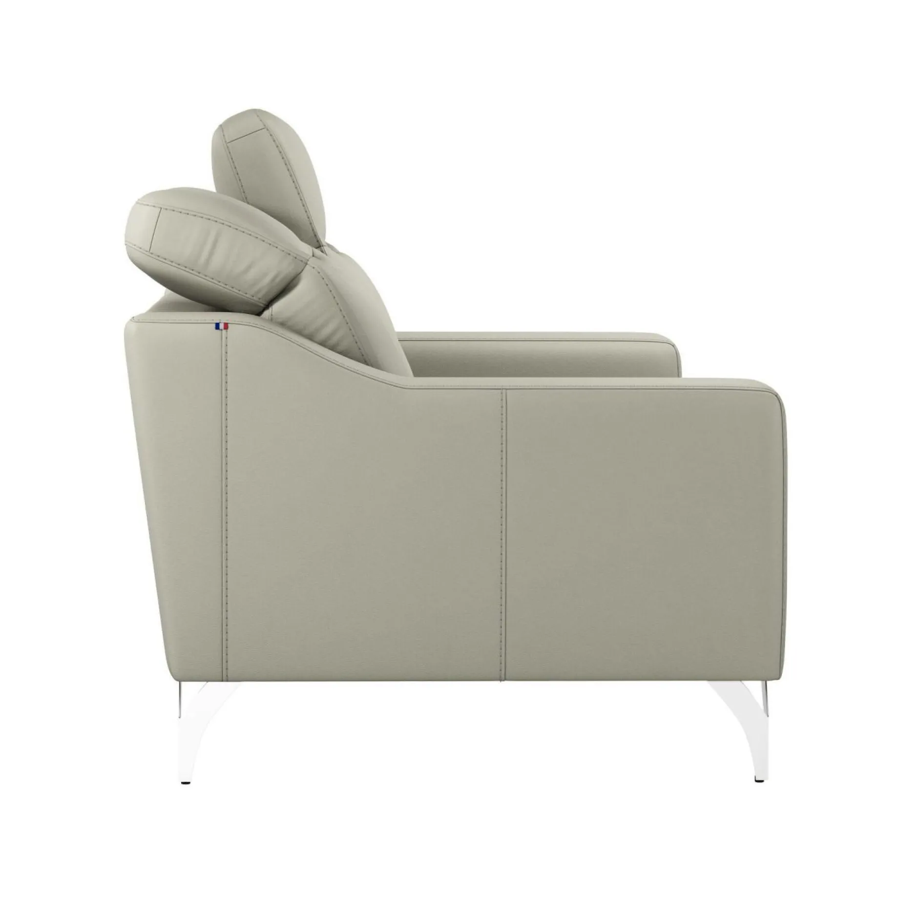 Canapés Droits|Canapés Fixes>Camif Canapé cuir têtières relevables Ben - - 3 places Lune