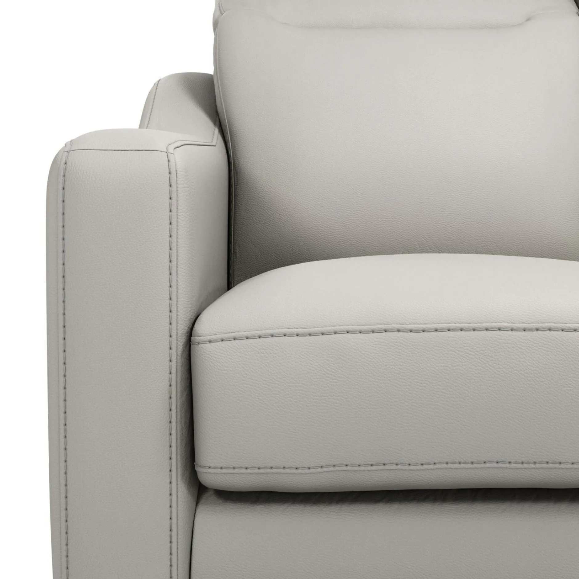 Canapés Droits|Canapés Fixes>Camif Canapé cuir têtières relevables Ben - - 2 places Blanc