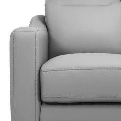 Canapés Droits|Canapés Fixes></noscript>Camif Canapé cuir têtières relevables Ben - - 2 places Gris Clair