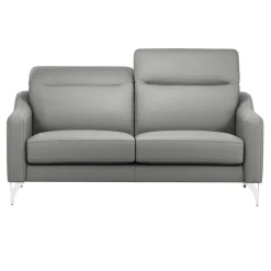 Canapés Droits|Canapés Fixes></noscript>Camif Canapé cuir têtières relevables Ben - - 3 places Platine