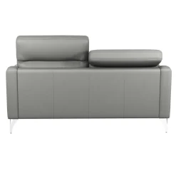 Canapés Droits|Canapés Fixes></noscript>Camif Canapé cuir têtières relevables Ben - - 3 places Platine