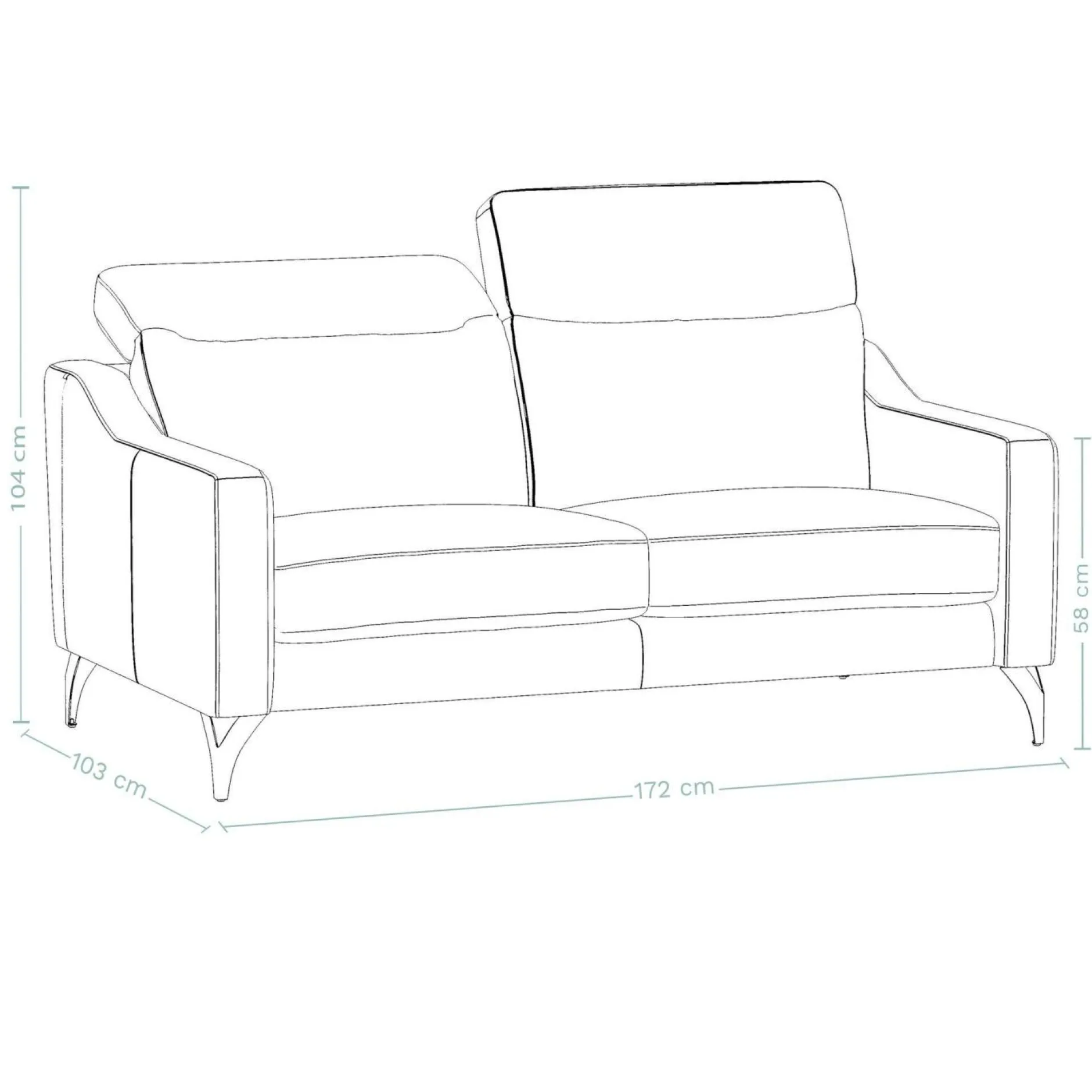 Canapés Fixes|Canapés Droits>Camif Canapé cuir têtières relevables Ben - - 3 places Tourterelle