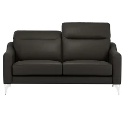 Canapés Droits|Canapés Fixes></noscript>Camif Canapé cuir têtières relevables Ben - - 3 places Noir
