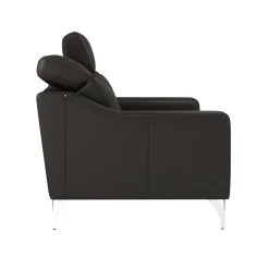 Canapés Droits|Canapés Fixes></noscript>Camif Canapé cuir têtières relevables Ben - - 3 places Noir