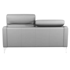 Canapés Droits|Canapés Fixes></noscript>Camif Canapé cuir têtières relevables Ben - - 3 places Gris Clair