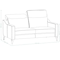 Canapés Droits|Canapés Fixes></noscript>Camif Canapé cuir têtières relevables Ben - - 3 places Gris Clair