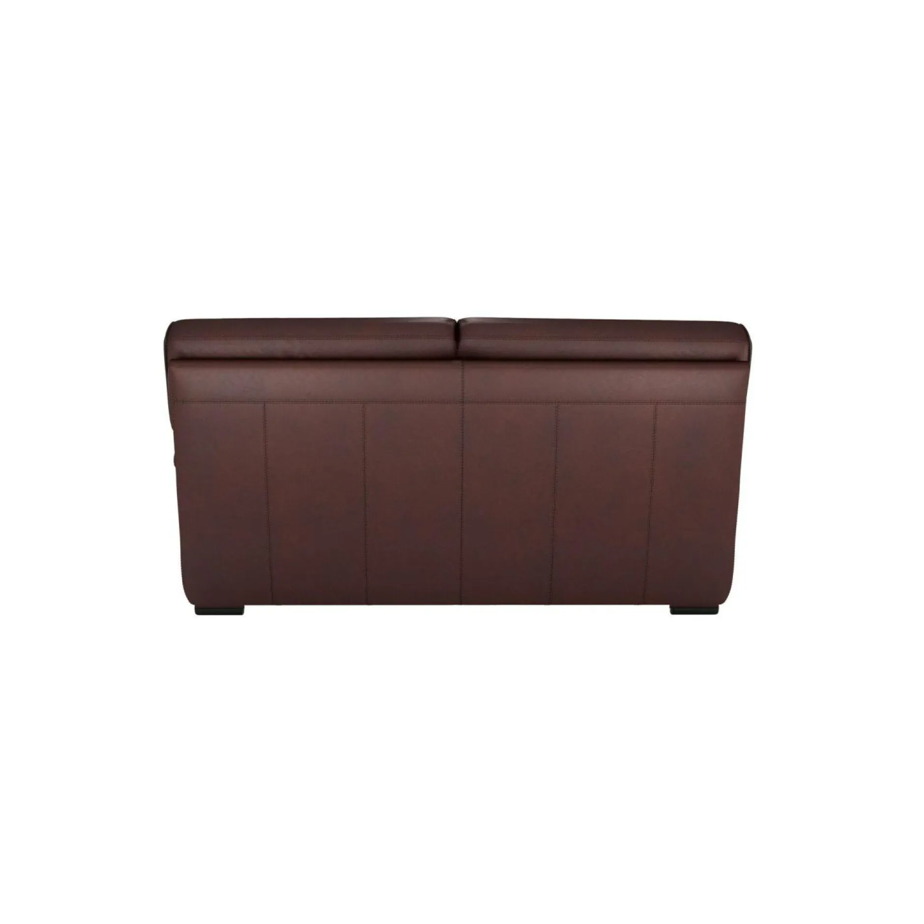 Canapés Droits|Canapés Fixes>Camif Canapé cuir Valentina - - 2 places Marron Foncé