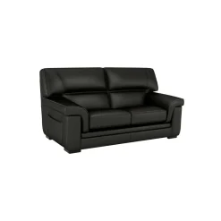 Canapés Droits|Canapés Fixes>Camif Canapé cuir Valentina - - 2 places Noir