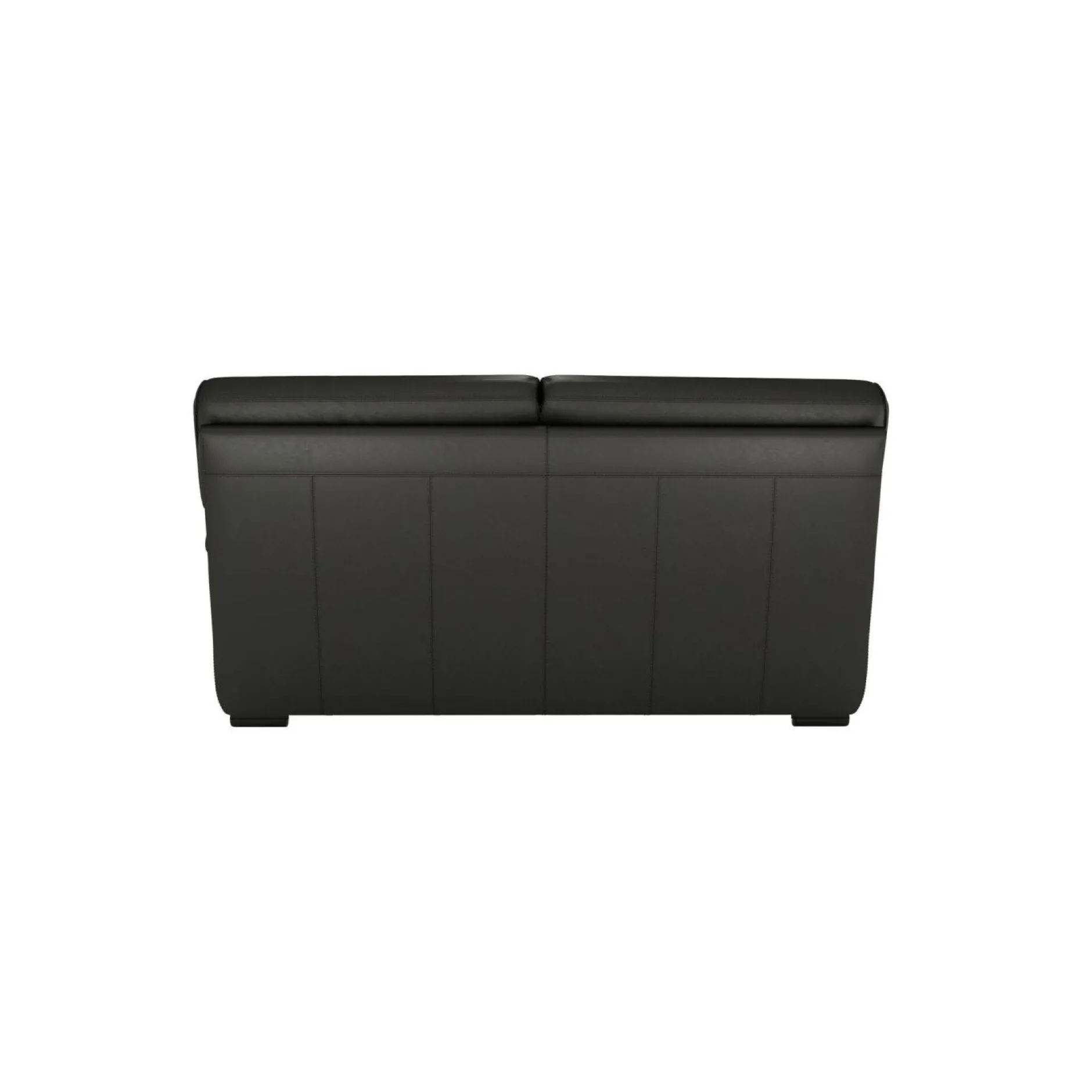 Canapés Droits|Canapés Fixes>Camif Canapé cuir Valentina - - 2 places Noir