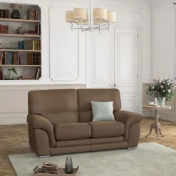 Canapés Droits|Canapés Fixes>Camif Canapé cuir Vittoria - - 2 places Biscuit