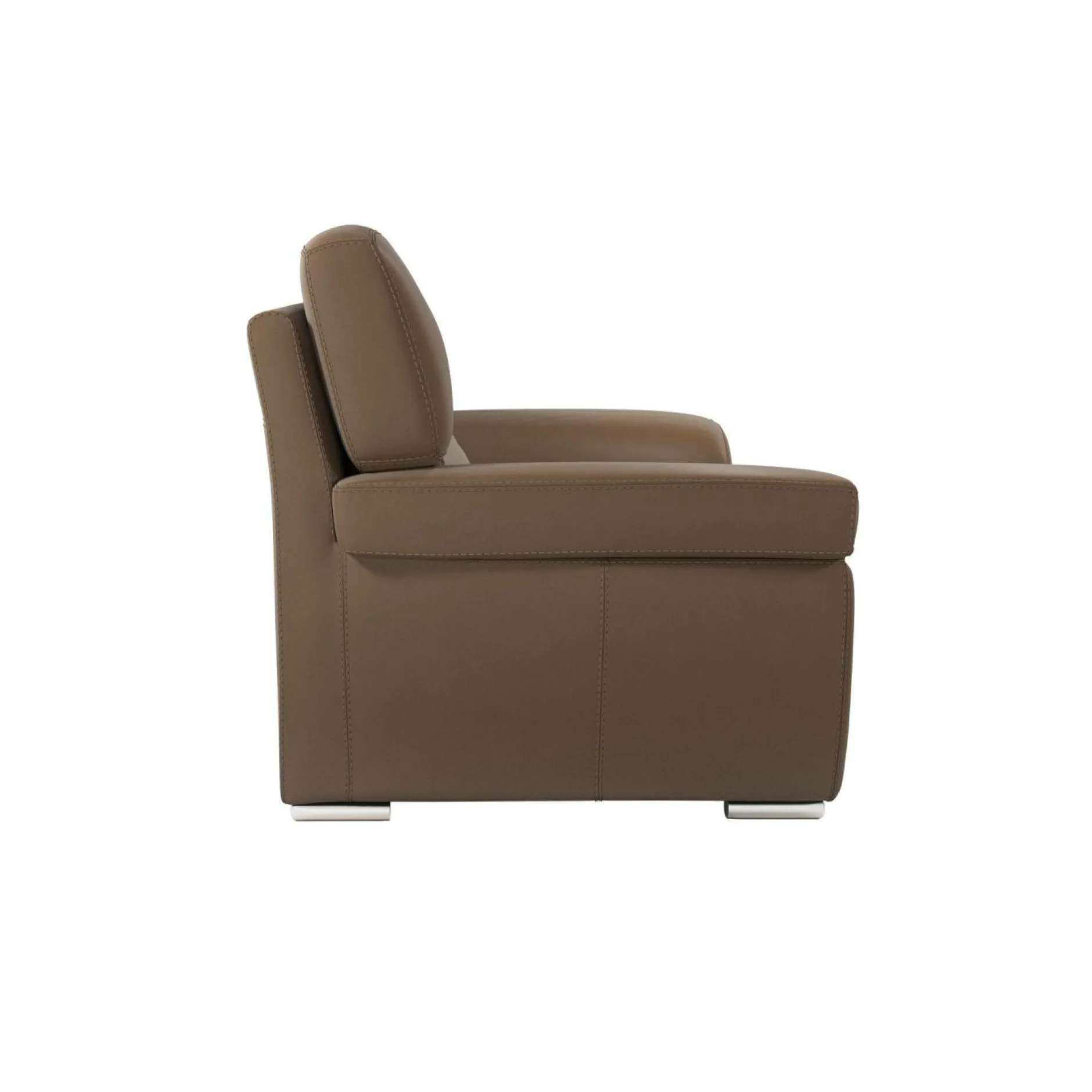 Canapés Droits|Canapés Fixes>Camif Canapé cuir Vittoria - - 2 places Biscuit