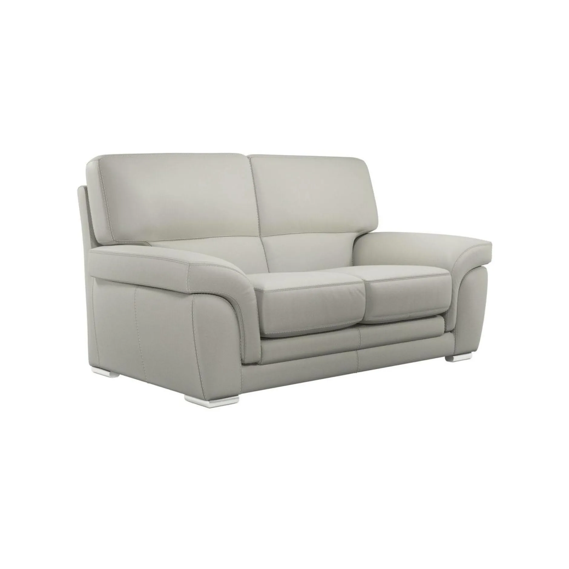 Canapés Droits|Canapés Fixes>Camif Canapé cuir Vittoria - - 2 places Blanc