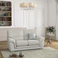 Canapés Droits|Canapés Fixes>Camif Canapé cuir Vittoria - - 2 places Blanc