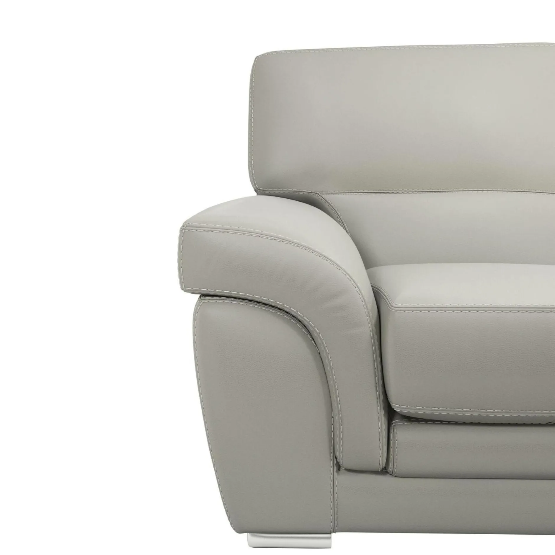 Canapés Droits|Canapés Fixes>Camif Canapé cuir Vittoria - - 2 places Blanc