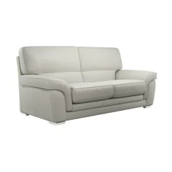 Canapés Droits|Canapés Fixes>Camif Canapé cuir Vittoria - - 3 places Blanc