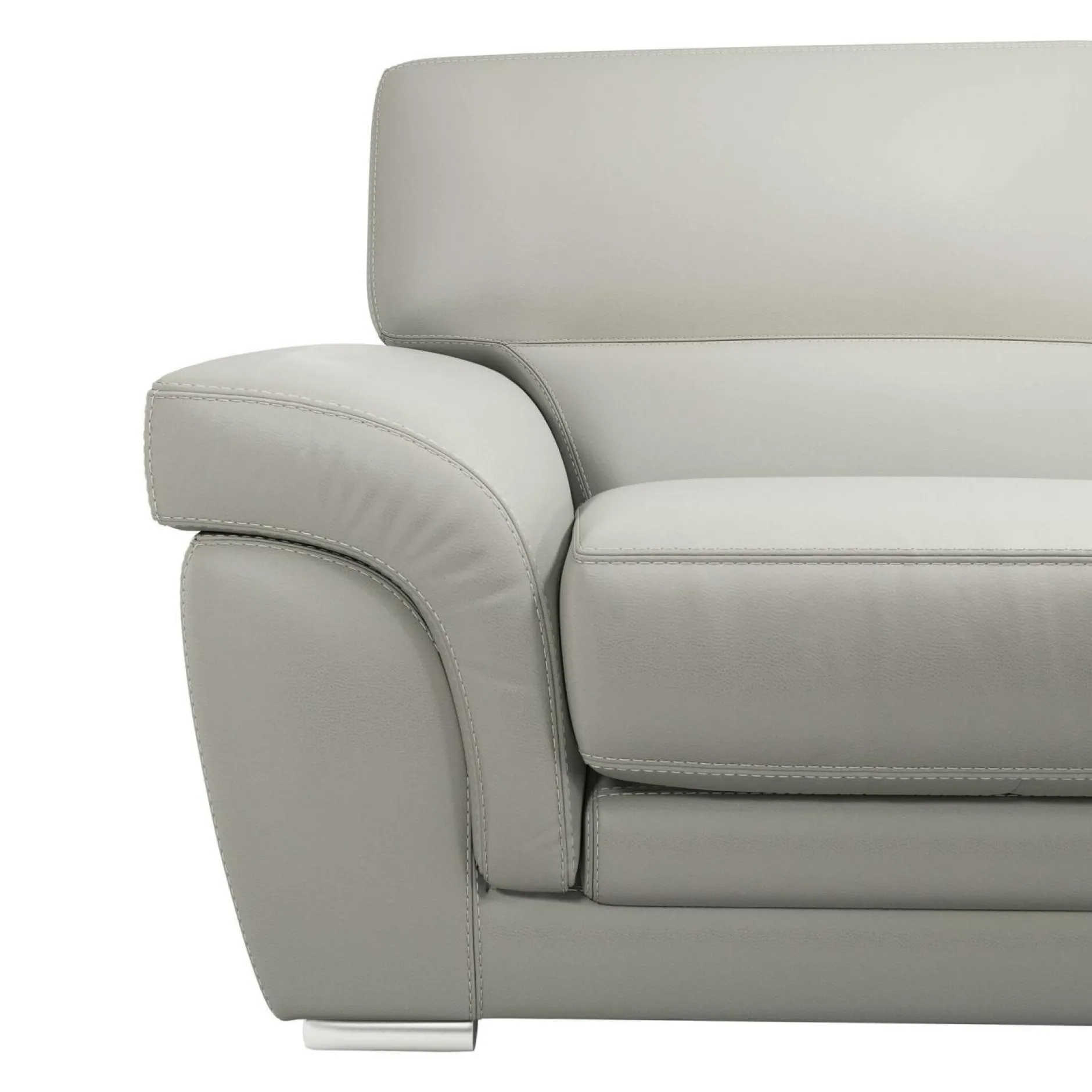 Canapés Droits|Canapés Fixes>Camif Canapé cuir Vittoria - - 3 places Blanc