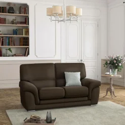 Canapés Droits|Canapés Fixes>Camif Canapé cuir Vittoria - - 2 places Coffee