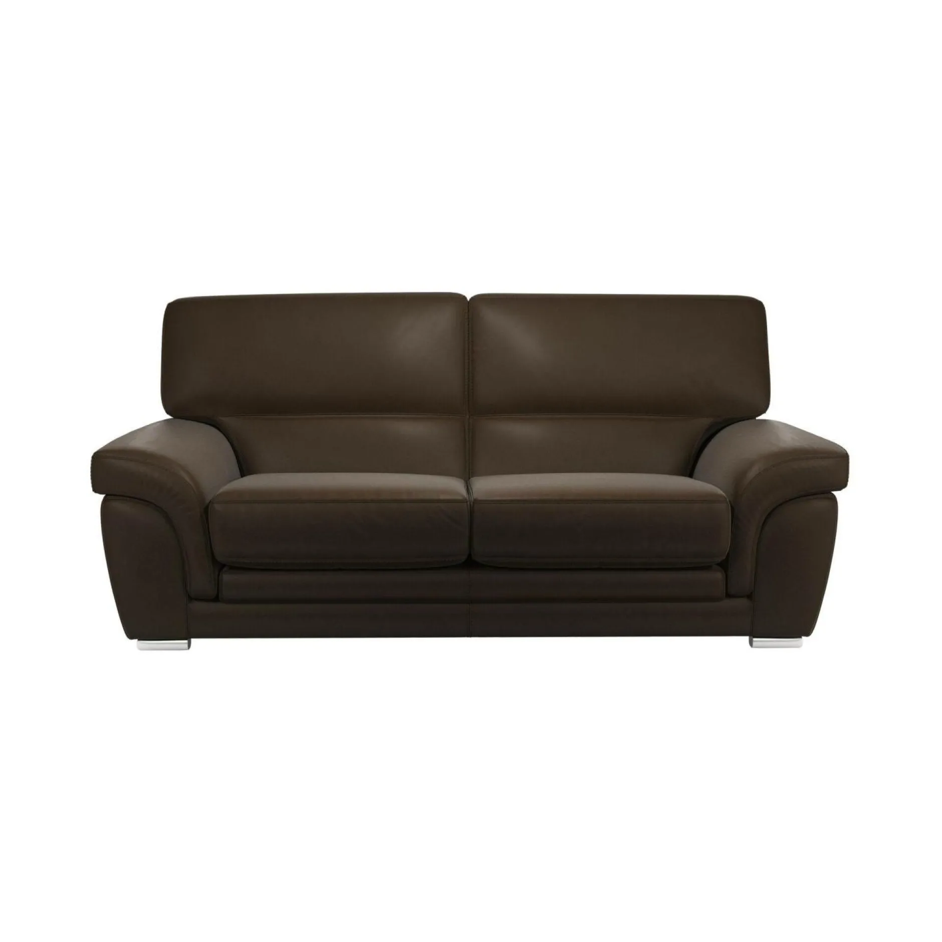 Canapés Fixes|Canapés Droits>Camif Canapé cuir Vittoria - - 3 places Coffee