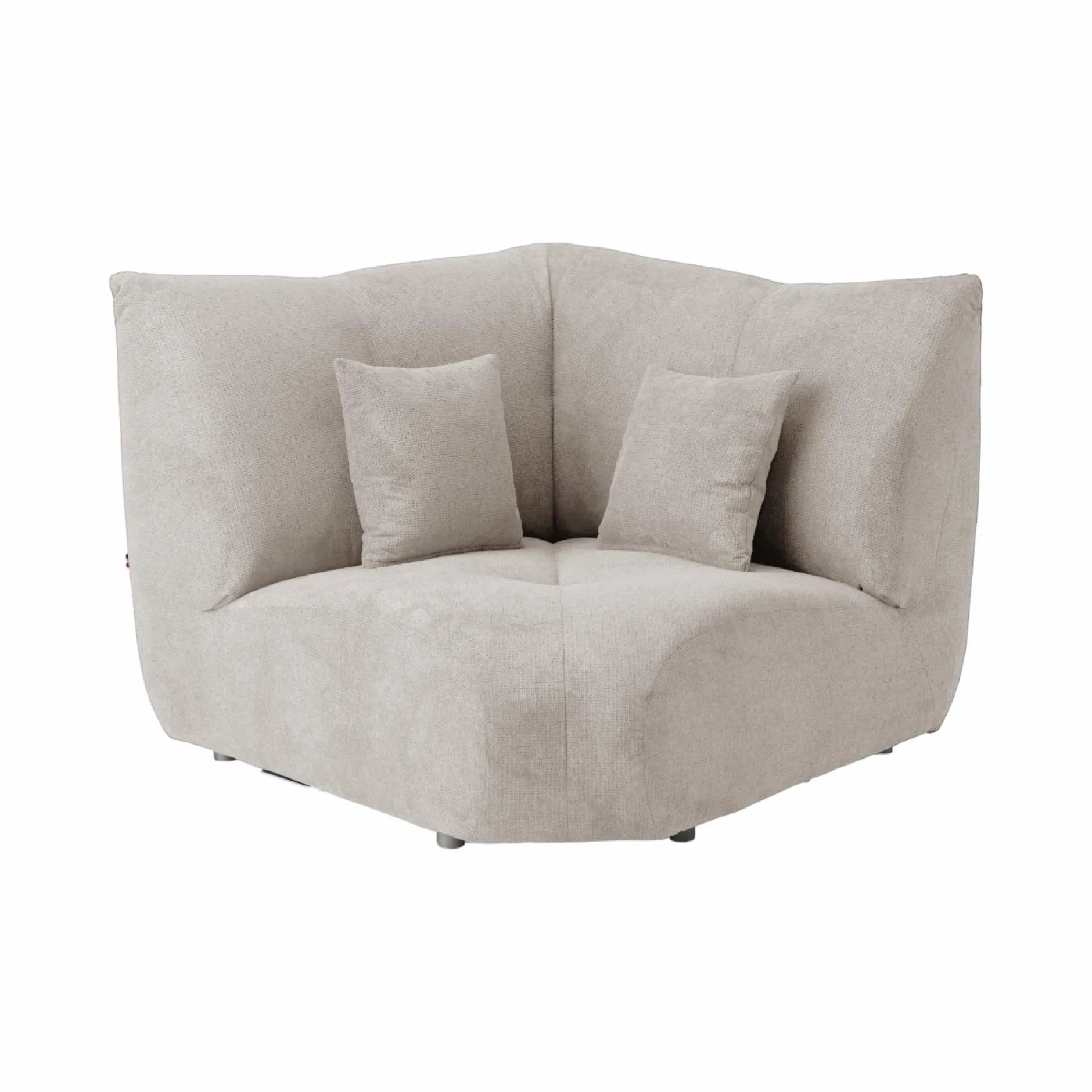 Canapés Modulables>Camif Canapé d'angle modulable tissu Benny - Naturel