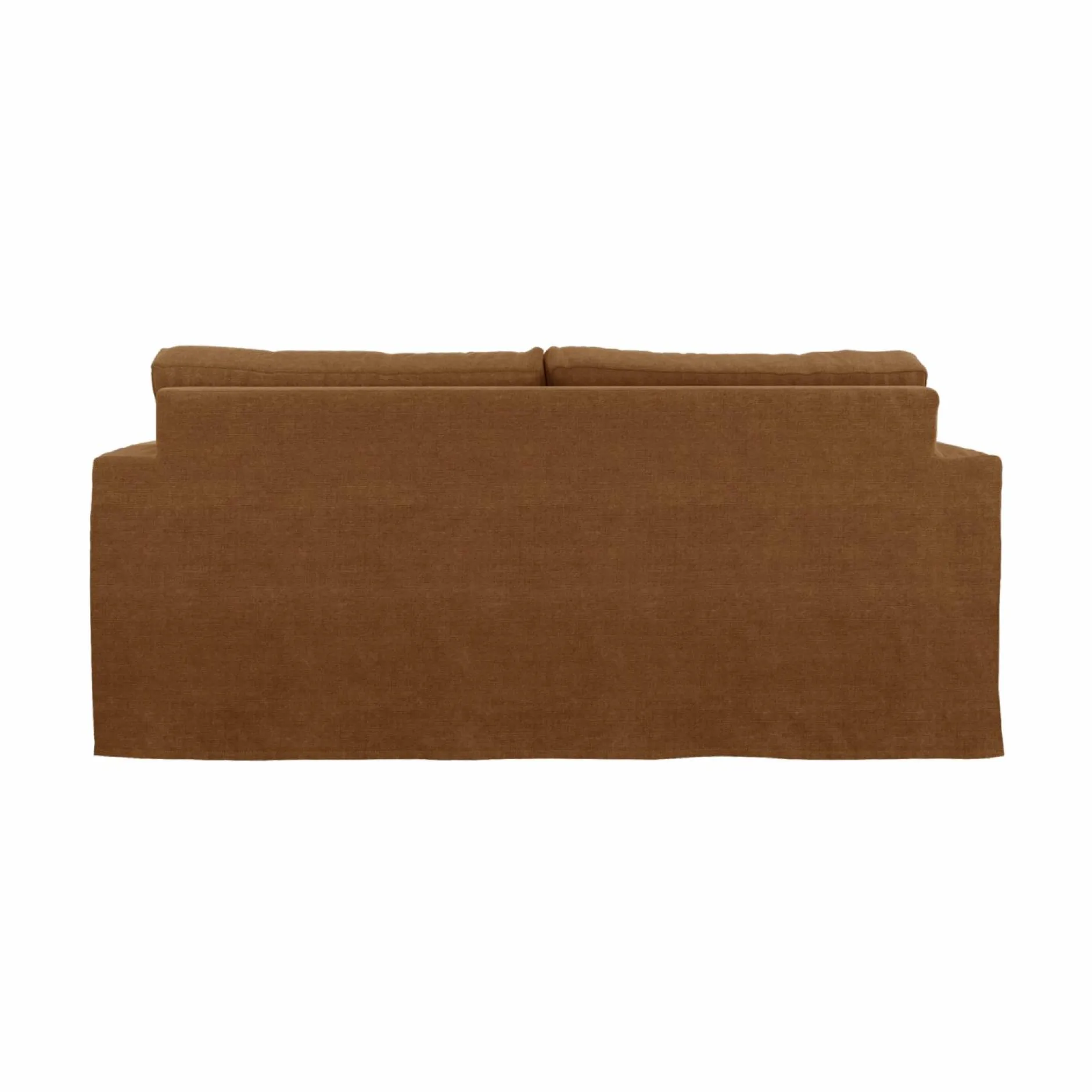 Canapés Droits|Canapés Fixes>Camif Canapé lin déhoussable Martigues - - 3 places Caramel