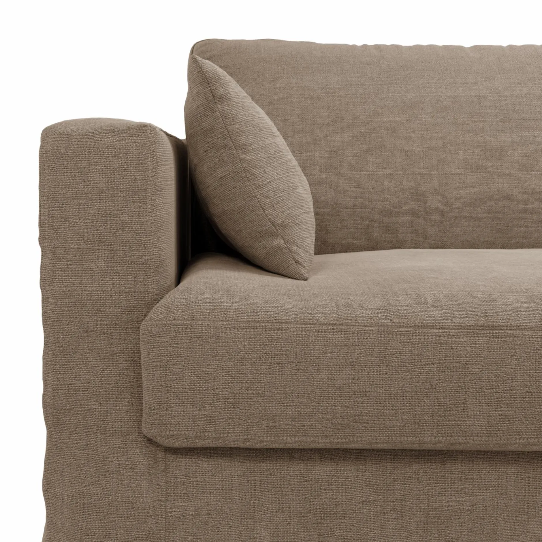 Canapés Droits|Canapés Fixes>Camif Canapé lin déhoussable Martigues - - 4 places Naturel