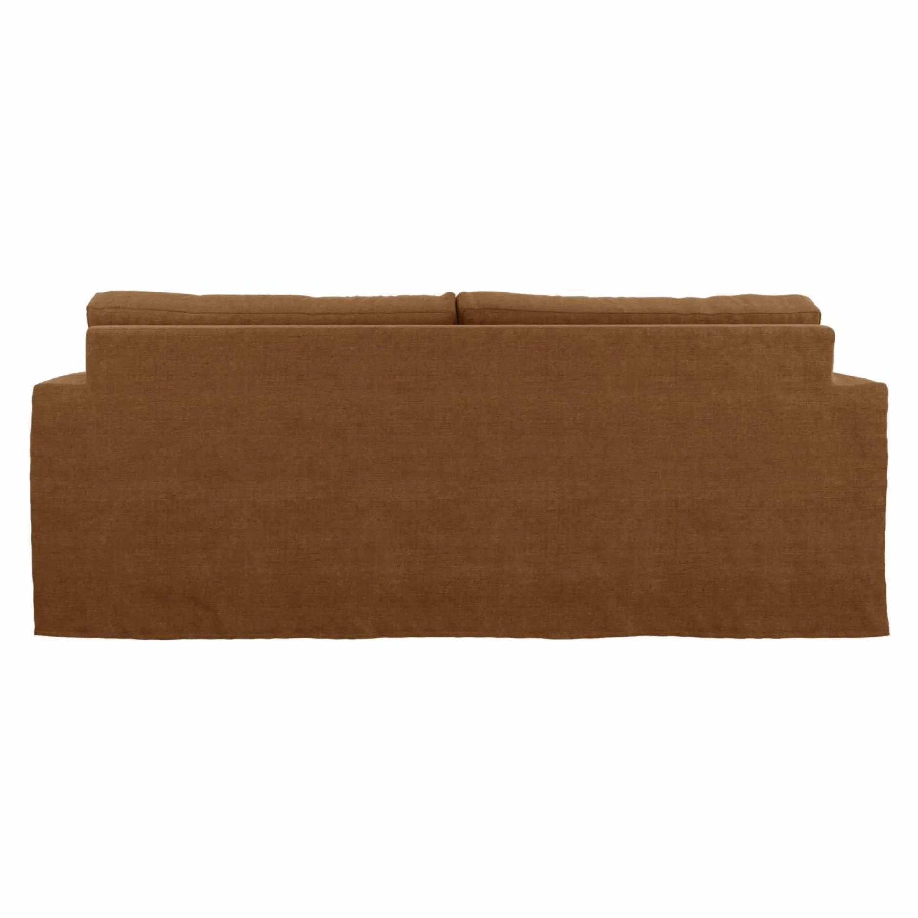 Canapés Droits|Canapés Fixes>Camif Canapé lin déhoussable Martigues - - 4 places Caramel