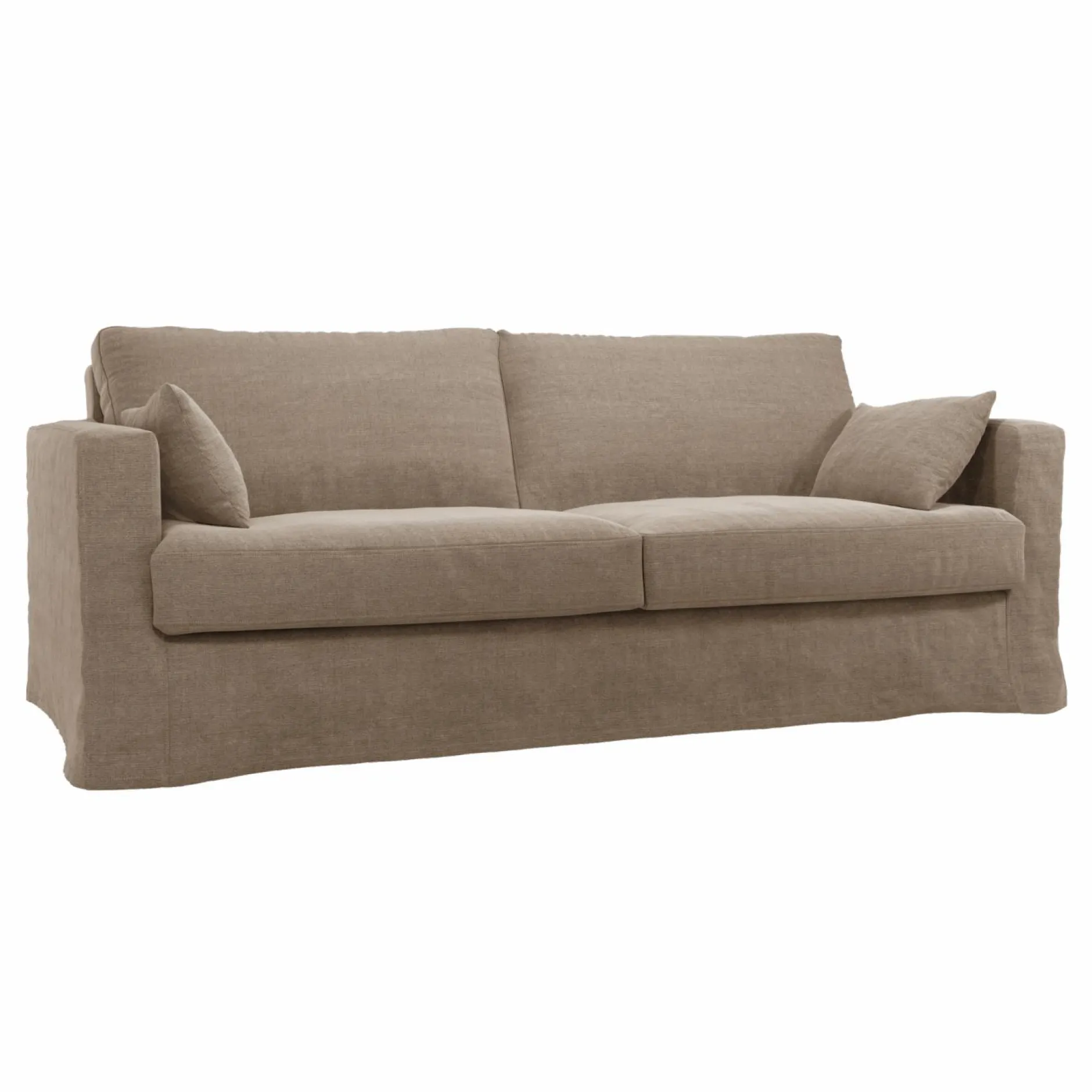 Canapés Fixes|Canapés Droits>Camif Canapé lin déhoussable Martigues - - 3 places Naturel