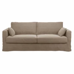 Canapés Fixes|Canapés Droits>Camif Canapé lin déhoussable Martigues - - 3 places Naturel