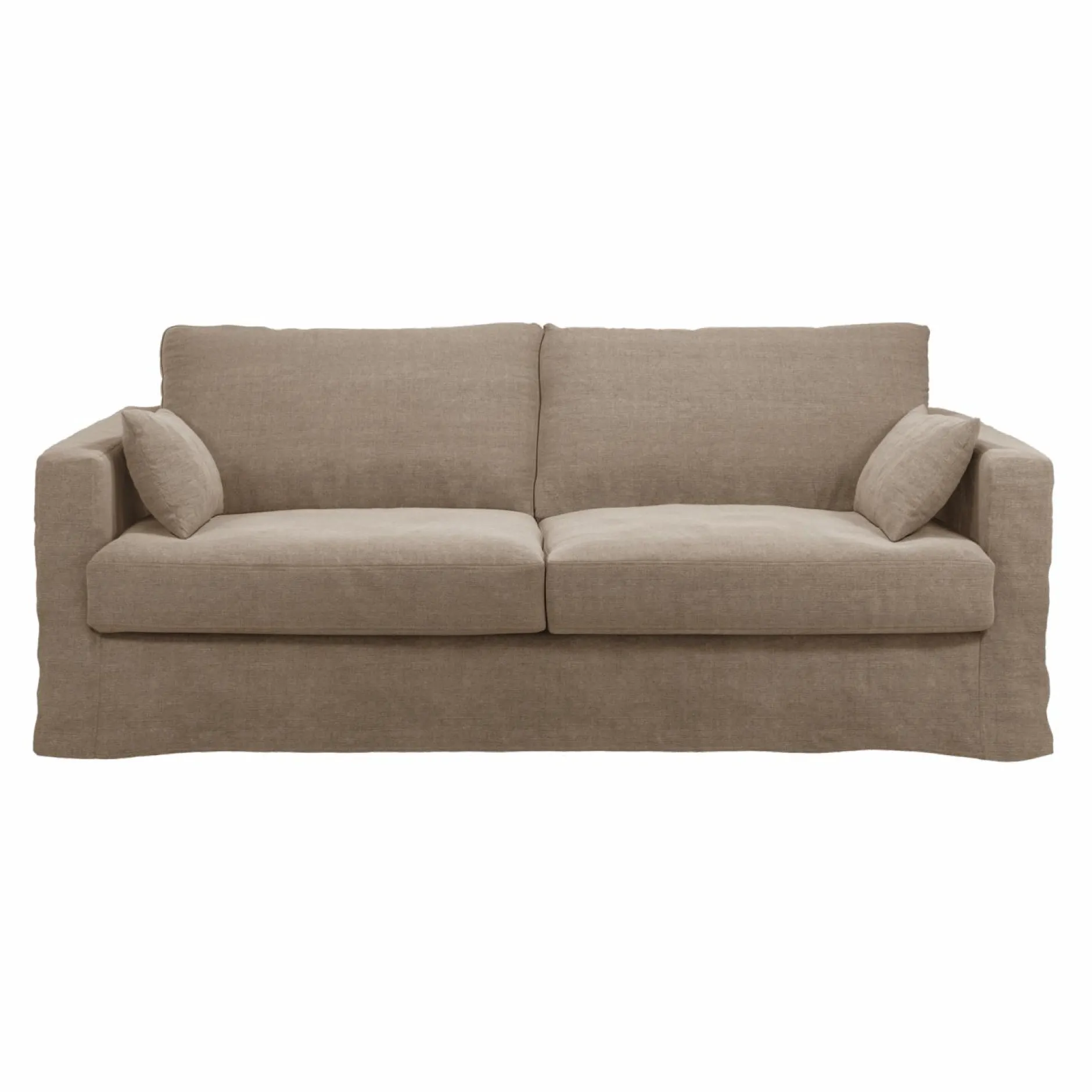 Canapés Fixes|Canapés Droits>Camif Canapé lin déhoussable Martigues - - 3 places Naturel