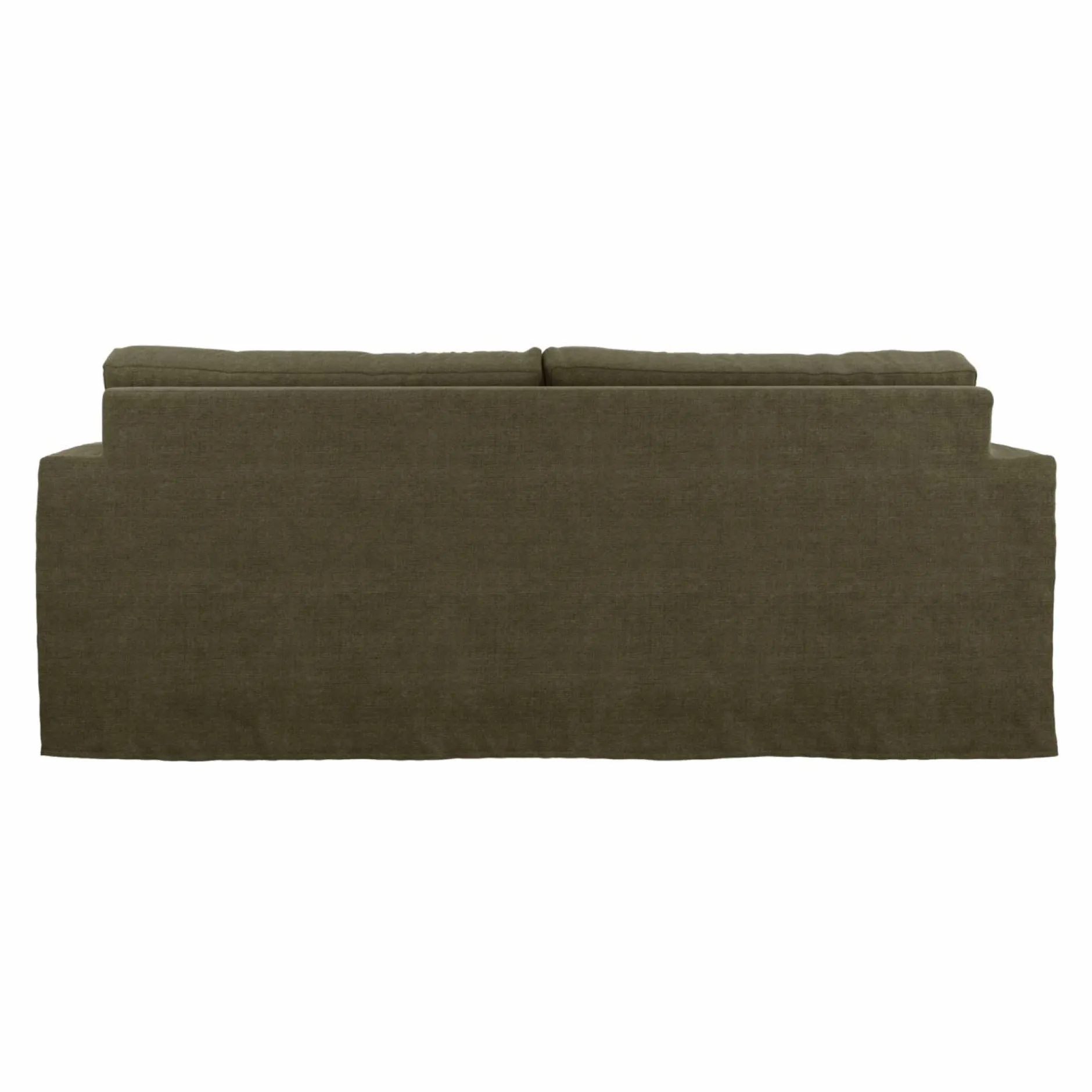 Canapés Droits|Canapés Fixes>Camif Canapé lin déhoussable Martigues - - 4 places Vert Kaki