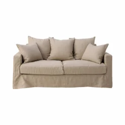 Canapés Fixes>Camif Canapé lin déhoussable Moëze - - 4 places Naturel