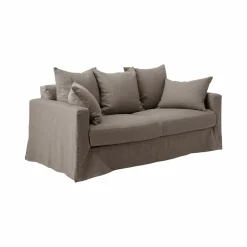 Canapés Fixes>Camif Canapé lin déhoussable Moëze - - 3 places Gris