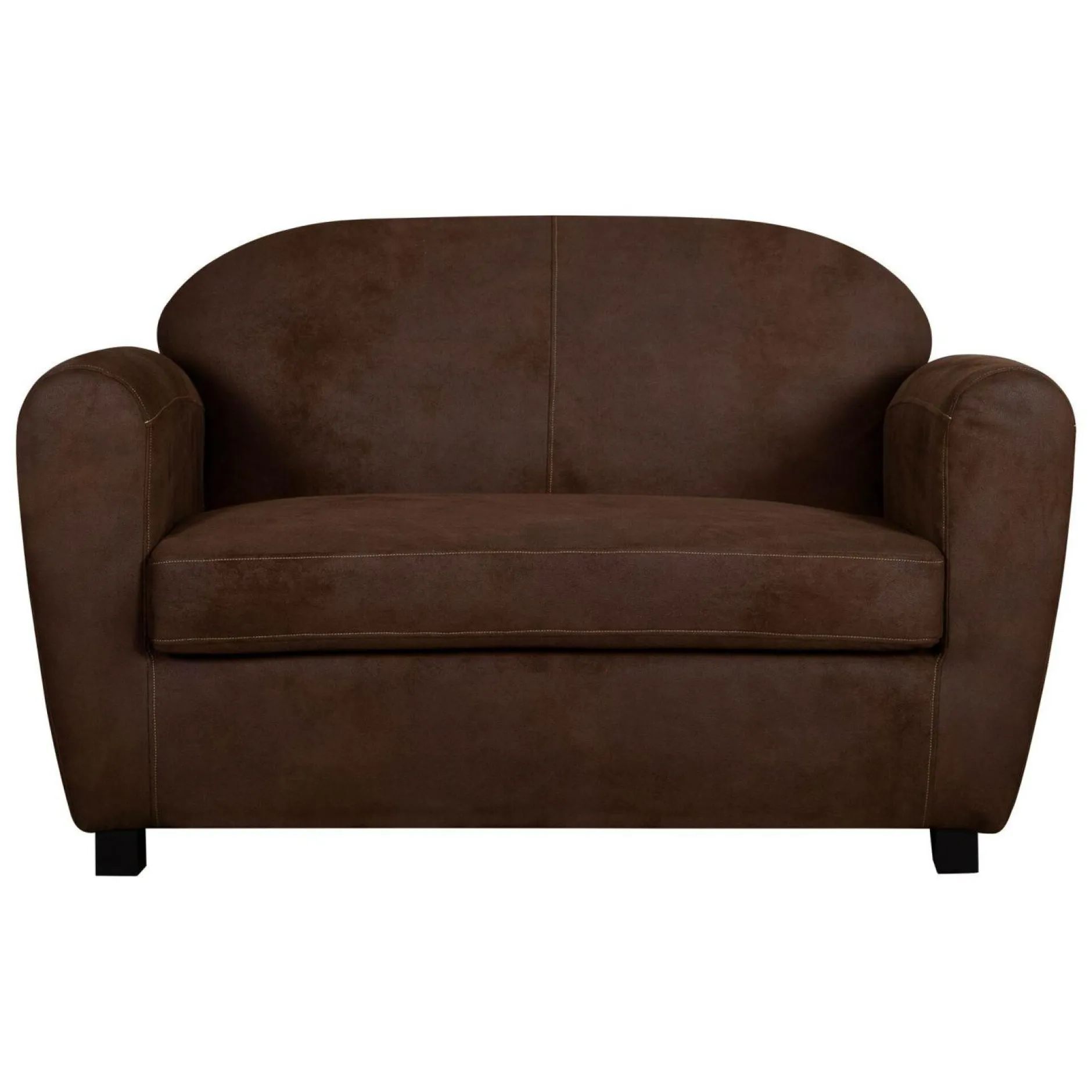 Canapés Droits|Canapés Fixes>Camif Canapé microfibre aspect cuir vieilli Owen - 2 places