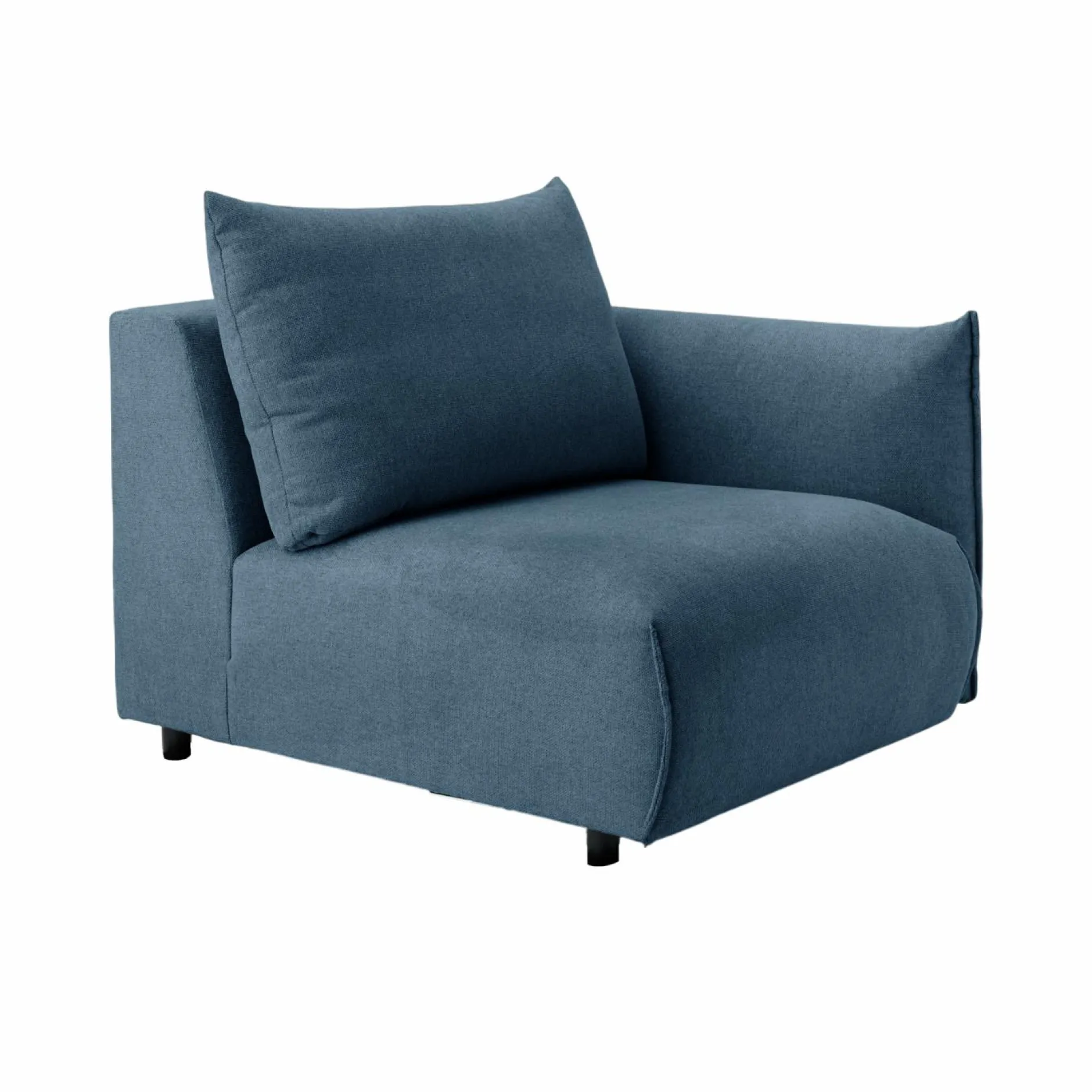 Canapés Modulables>Camif Canapé panoramique tissu Solal - - Méridienne gauche Bleu