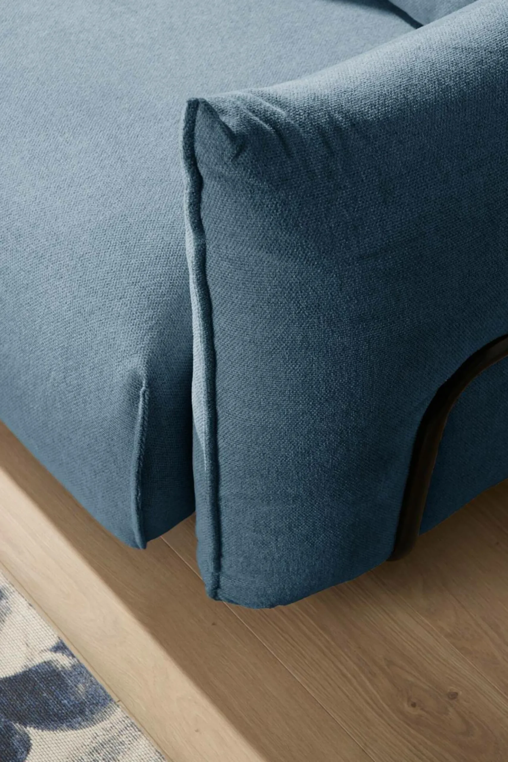 Canapés Modulables>Camif Canapé panoramique tissu Solal - - Méridienne droite Bleu