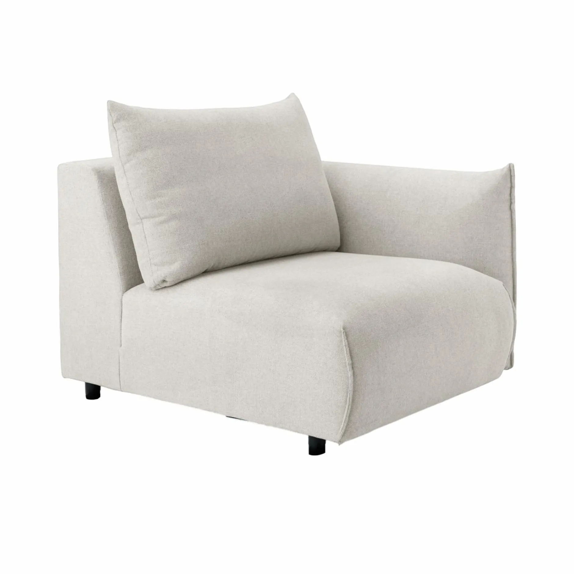 Canapés Modulables>Camif Canapé panoramique tissu Solal - - Méridienne droite Beige