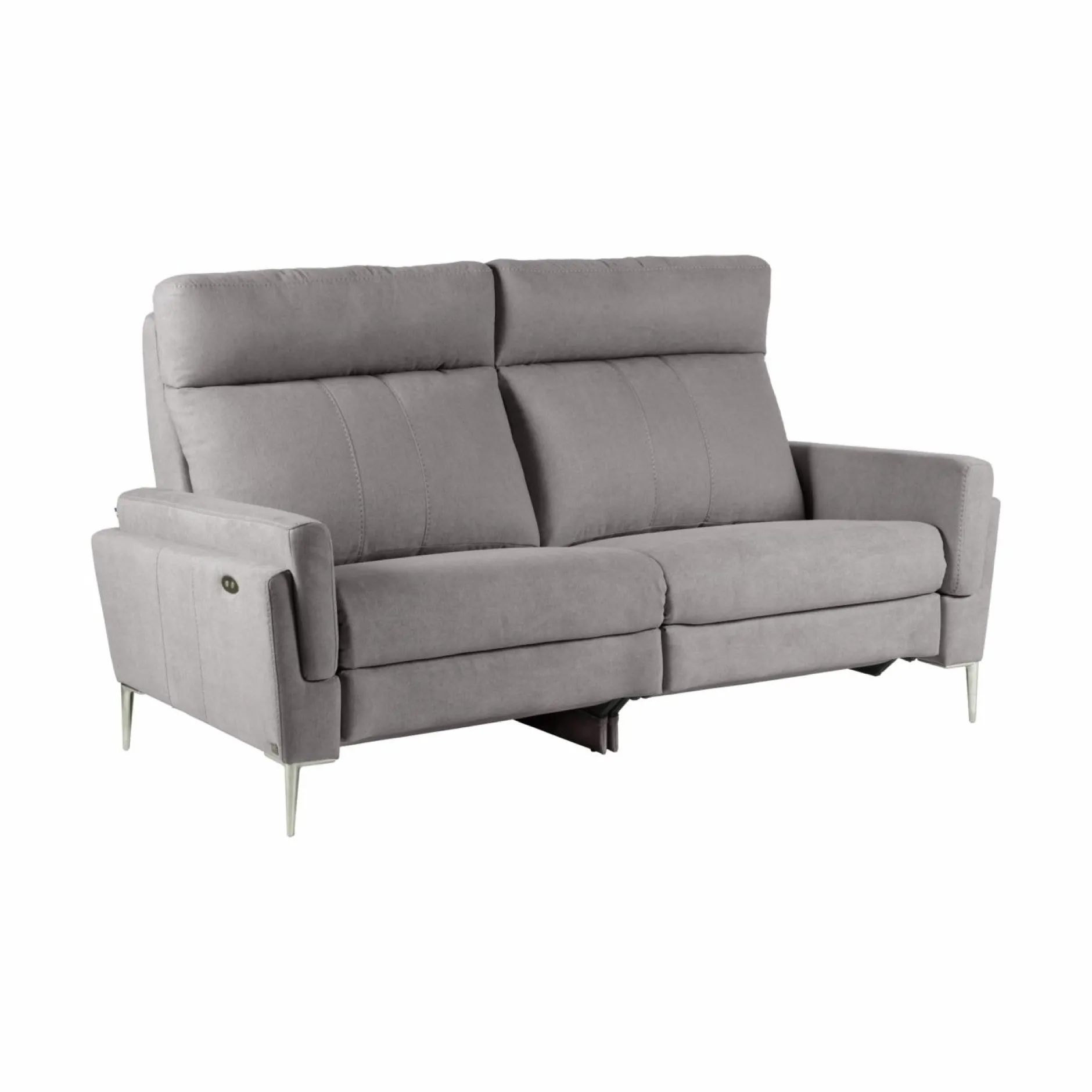 Canapés Relax>Camif Canapé relax électrique tissu Boston - - 3 places Gris Clair