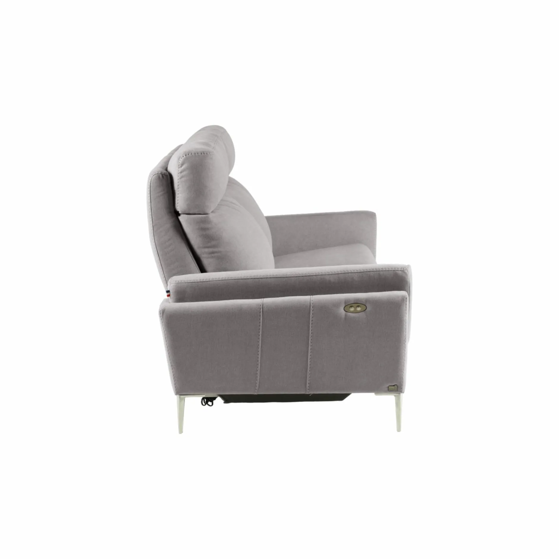 Canapés Relax>Camif Canapé relax électrique tissu Boston - - 3 places Gris Clair