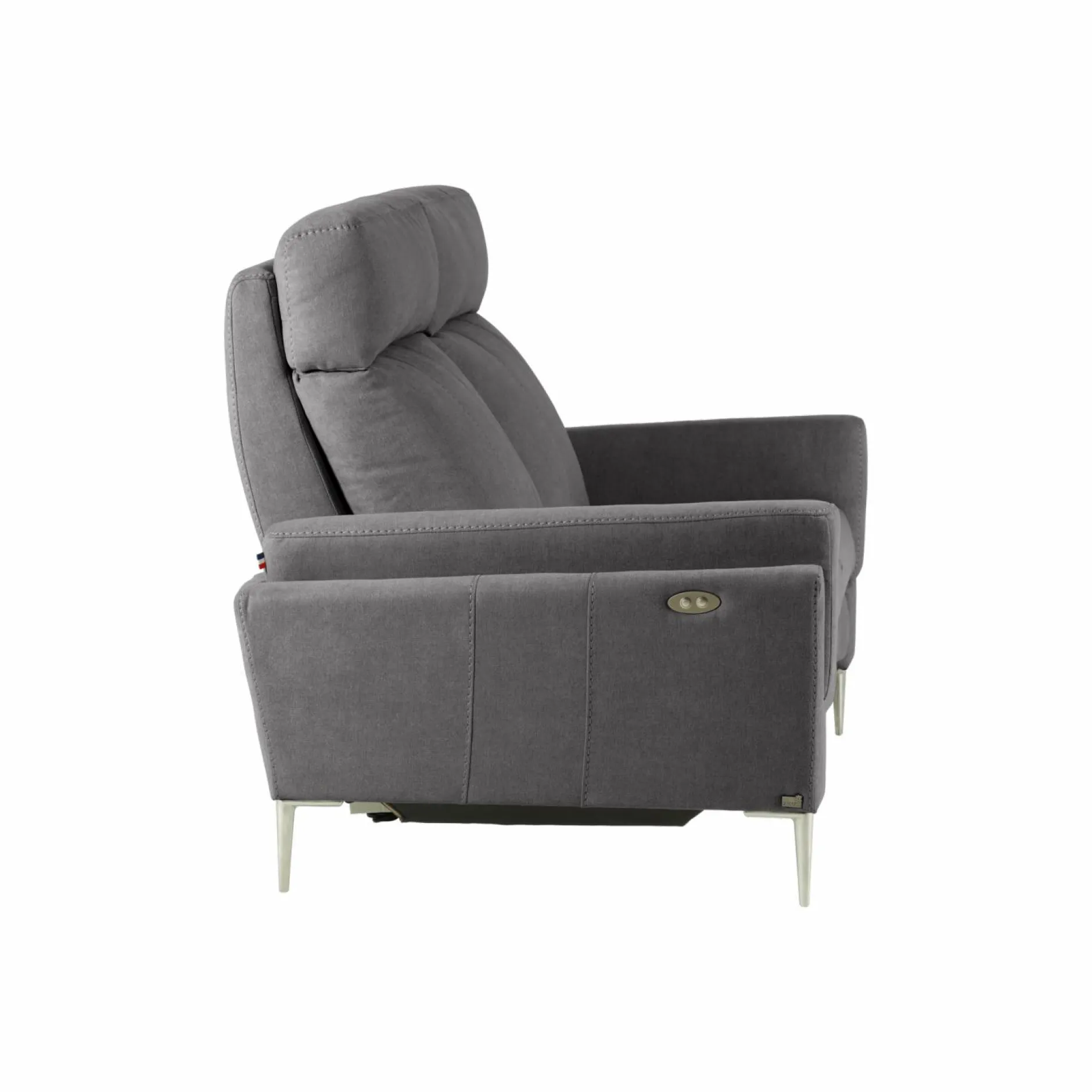 Canapés Relax>Camif Canapé relax électrique tissu Boston - - 2 places Ardoise