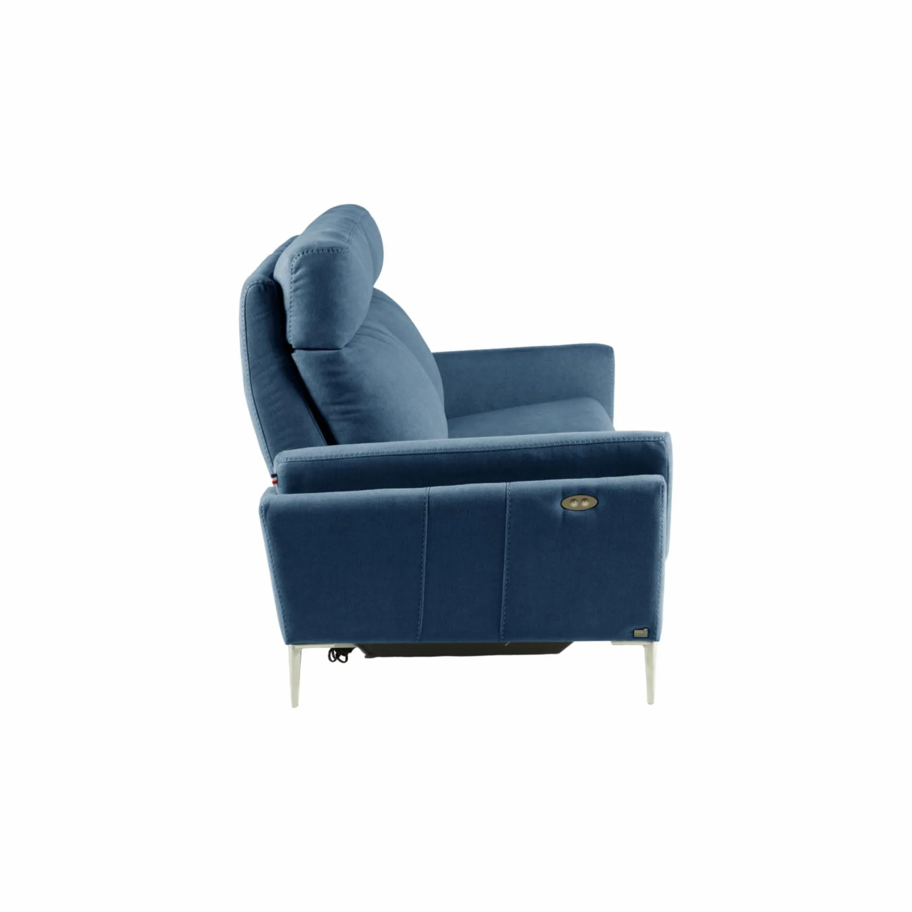 Canapés Relax>Camif Canapé relax électrique tissu Boston - - 3 places Bleu Jean