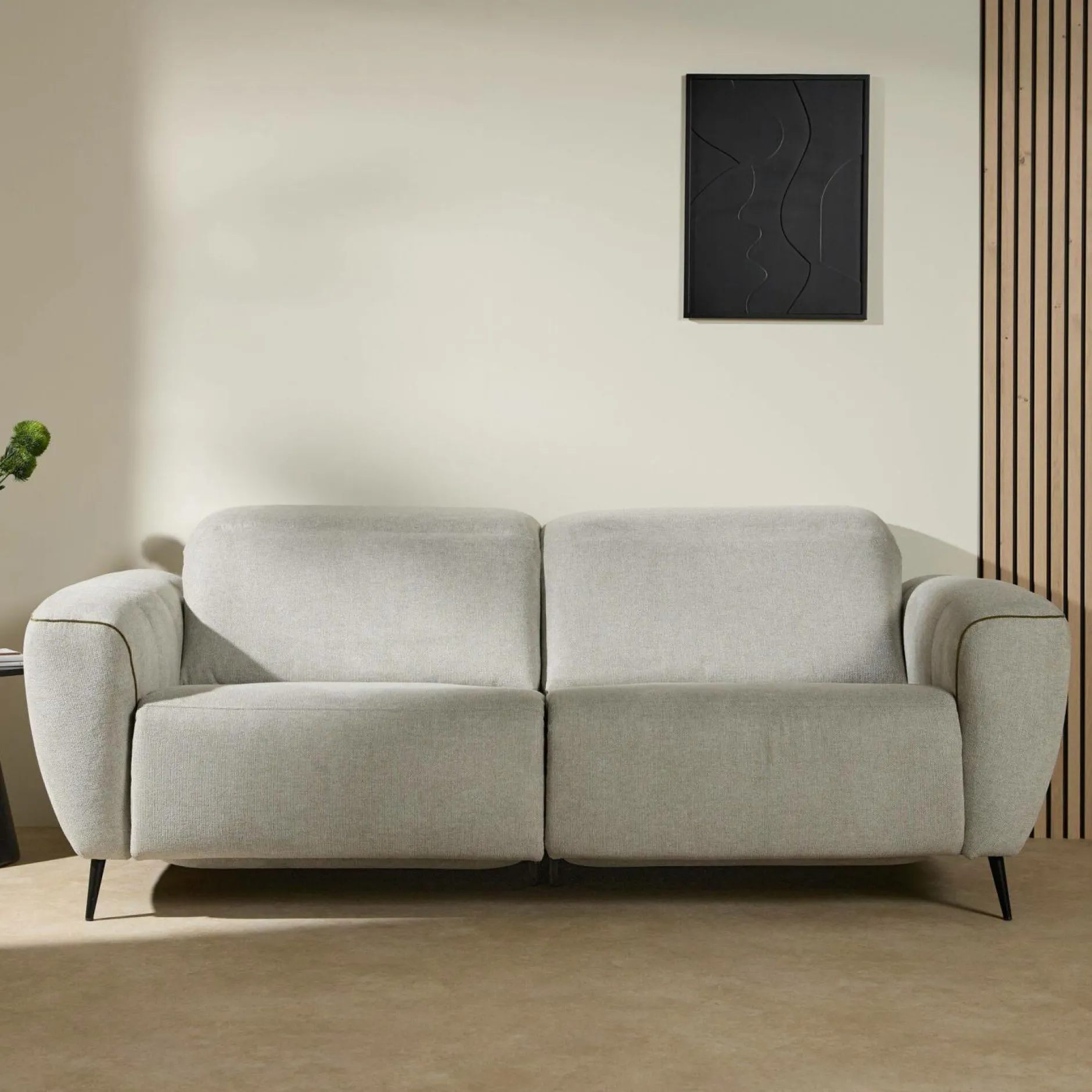 Canapés Relax>Camif Canapé relax électrique tissu Marco - - 3 places Gris Perle