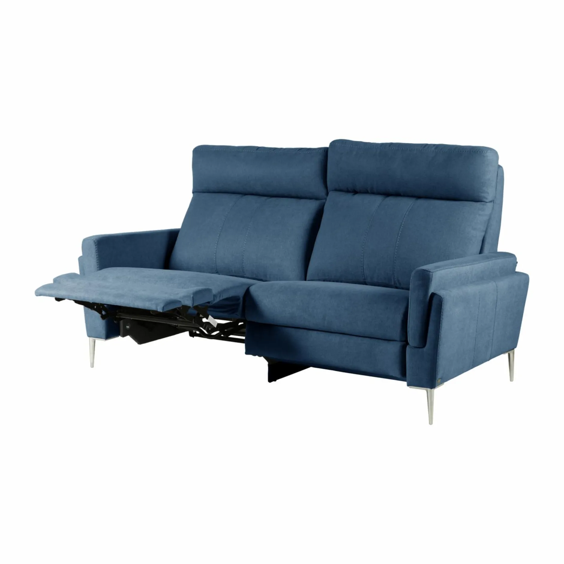 Canapés Relax>Camif Canapé relax électrique tissu Boston - - 3 places - relax à gauche Bleu Jean