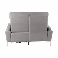 Canapés Relax></noscript>Camif Canapé relax électrique tissu Boston - - 2 places - relax à droite Gris Clair
