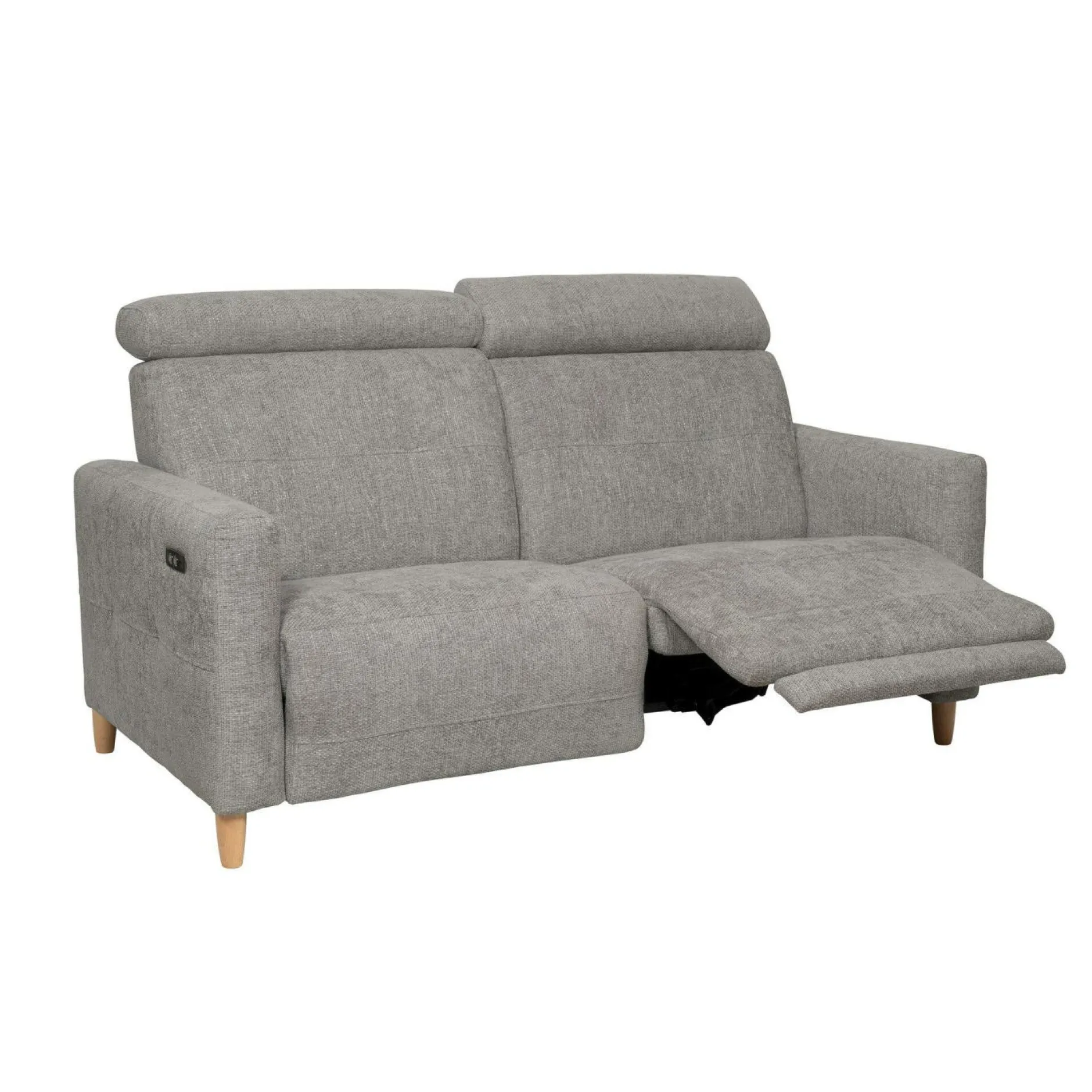 Canapés Relax>Camif Canapé relax électrique tissu Chambord - - Grand 2 places Gris