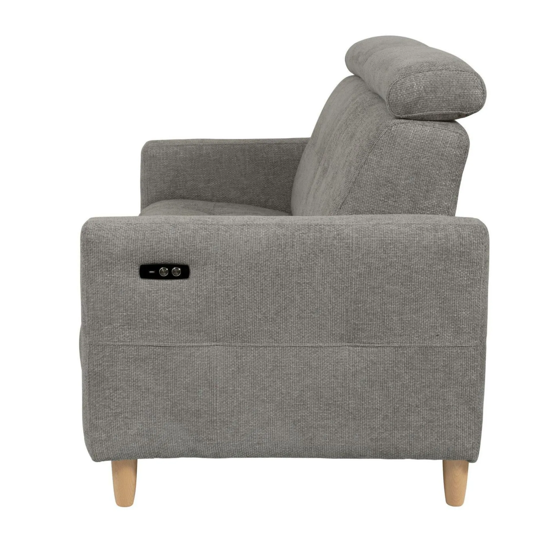 Canapés Relax>Camif Canapé relax électrique tissu Chambord - - Grand 2 places Gris