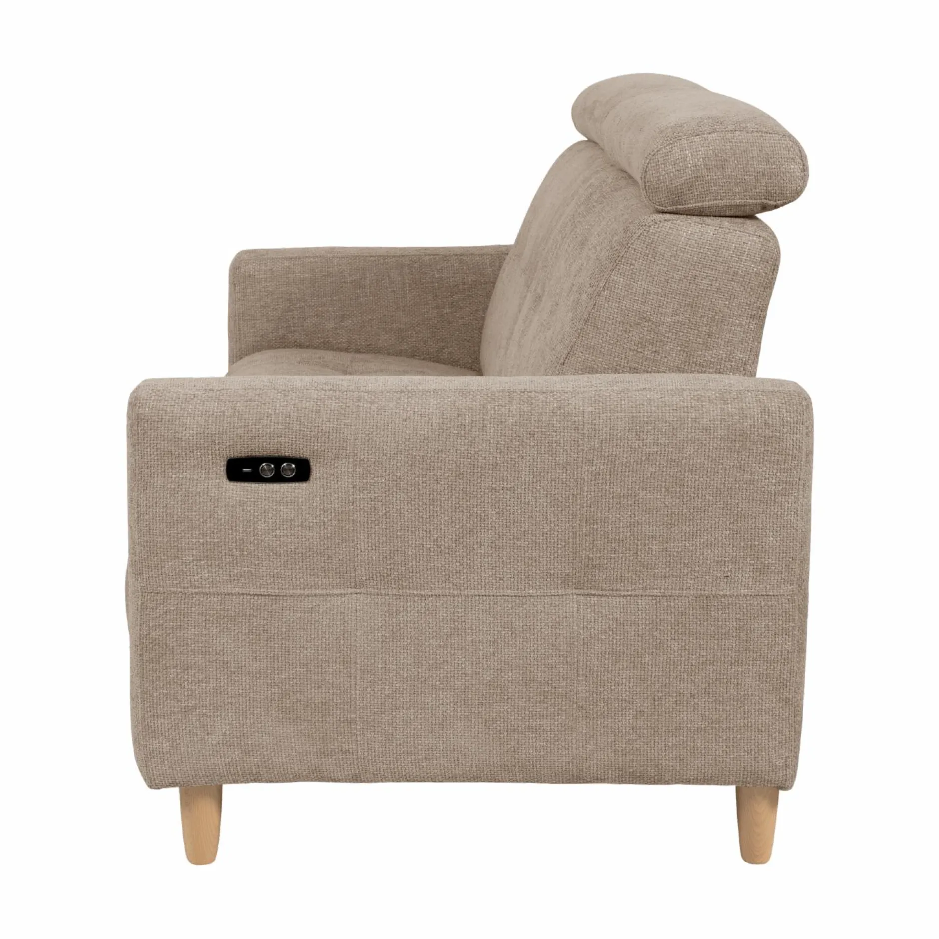 Canapés Relax>Camif Canapé relax électrique tissu Chambord - - 3 places Beige